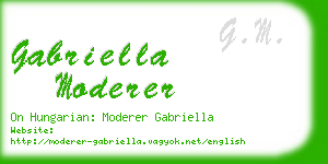 gabriella moderer business card